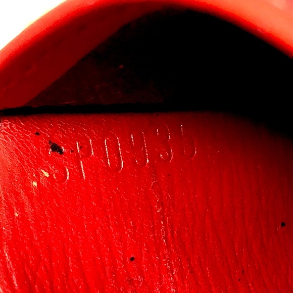 LOUIS VUITTON Red Epi Portefeiulle Elise Trifold Coin Cash Wallet AUTHENTIC - Picture 8 of 17